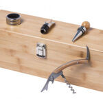 Еко сет за вино во кутија од бамбус - Image 5