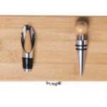 Еко сет за вино во кутија од бамбус - Image 4