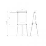 Табла на ногарки 70х100, со два држачи, флипчарт - Image 2