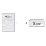 Коверт со десен прозор ,110х230мм - Image 2