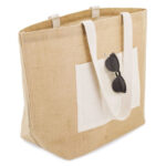 Торба со долга рачка 48x34x17.5см памучна и јута - Image 3