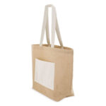 Торба со долга рачка 48x34x17.5см памучна и јута - Image 6