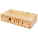 Часовник со полнач од бамбус,аларм и температура - Image 3