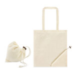 Еко торба со долга рачка 38*42 памучна склоплива