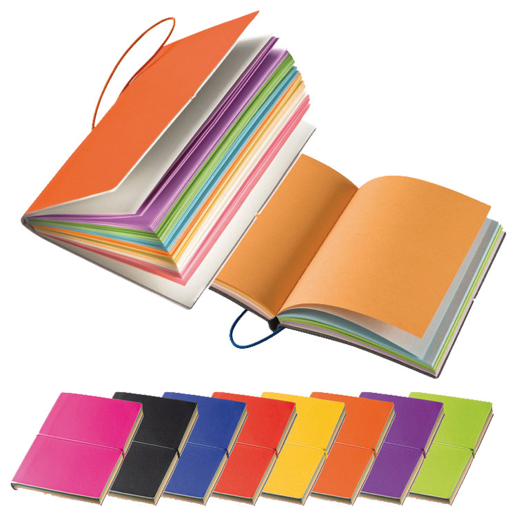 Тефтер со ластик и 144 листови во боја тефтер