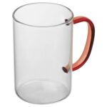 Чаша стаклена 250мл со рачка во боја - Image 5