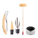 Еко сет за вино во кутија од бамбус - Image 2