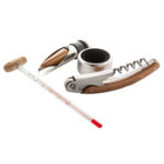 Еко сет за вино во кутија од бамбус - Image 3