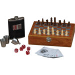 Сет игра во дрвена кутија, шах, карти, коцки, - Image 2