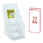 ПВЦ држач 1/3А4 со 3 прегради, (100*210мм)