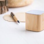 Еко звучник блутут бамбус коцка - Image 6
