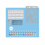 Боици водени 1/18 Faber Castel, 5мл со шаблон - Image 3