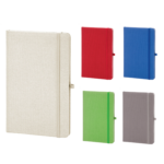 Тефтер А5 со ластик, рециклиран 80л. линија