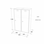 Гардеробер двоен колор 80/40/120 RFG - Image 10