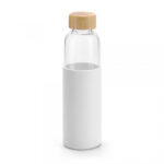 Стаклено шише 600мл бамбус капаче силконс. футрола - Image 4