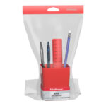 Биро сет Base мат (чаша, 2пенкала, молив, линијар) - Image 4