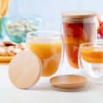 Еко стаклена чаша со бамбусов капак 250мл - Image 3